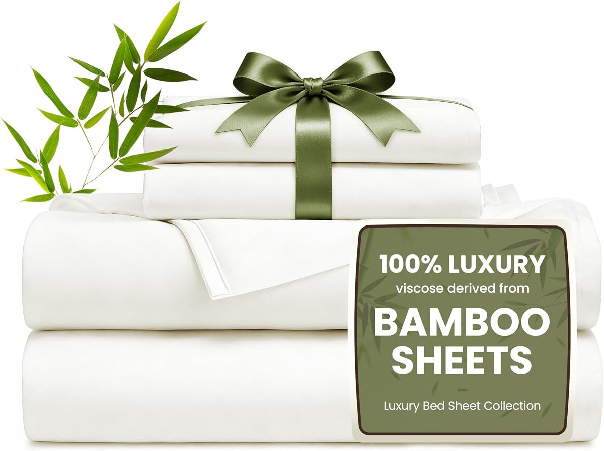 Queen 4-Piece Bamboo Sheet Set, White
